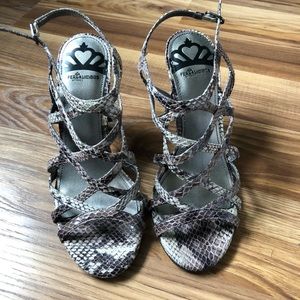 Fergalicious by Fergie Faux Snake Skin Heels